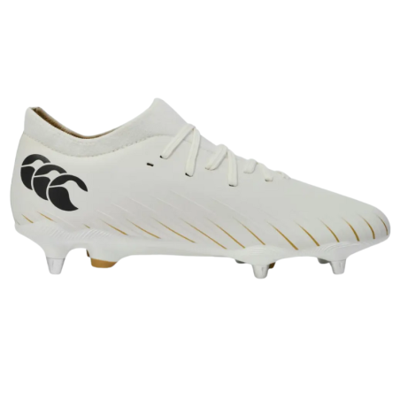 Canterbury Speed Falcon Pro SG blanche hybride | Rugby Approved Perpignan