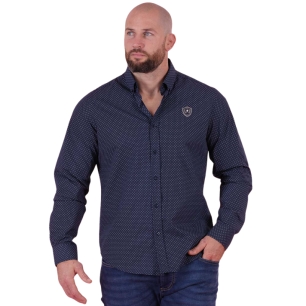 Chemise Manches Longues Marine Ruckfield Le Club| Rugby Approved Perpignan