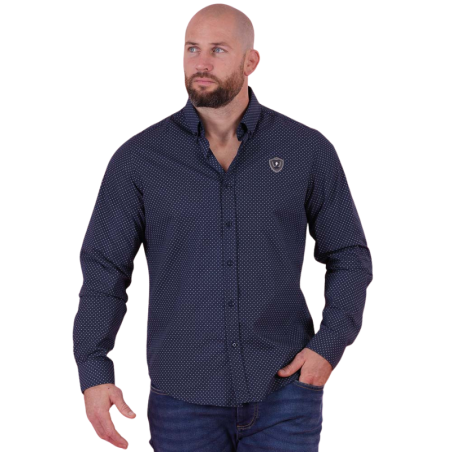 Chemise Manches Longues Marine Ruckfield Le Club| Rugby Approved Perpignan