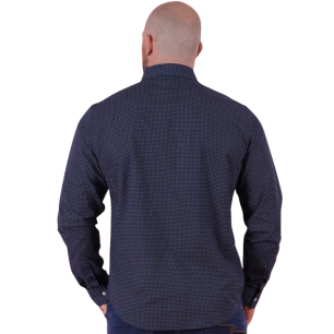 Chemise bleu marine à motifs manches longues Ruckfield Le Club