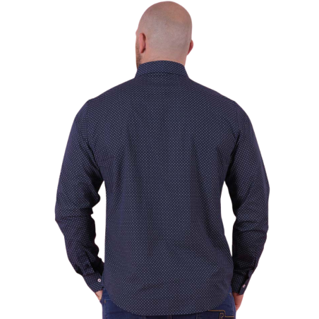 Chemise bleu marine à motifs manches longues Ruckfield Le Club