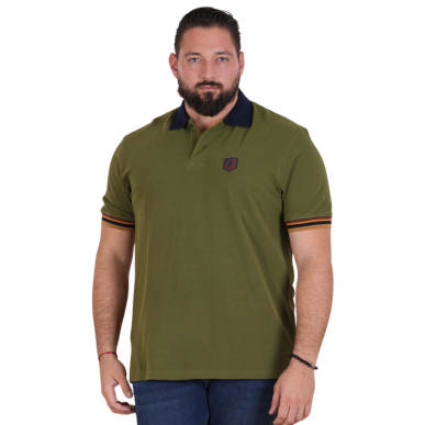 Polo Ruckfield Kaki manches courtes | Rugby Approved Perpignan