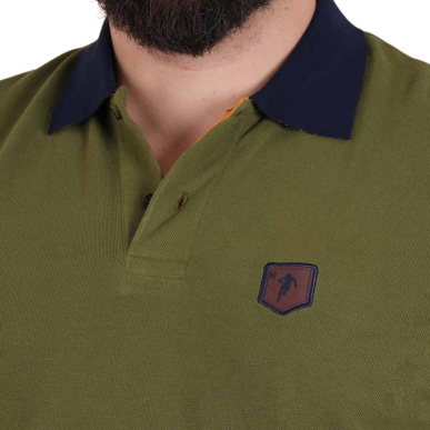 Polo Ruckfield Kaki manches courtes | Rugby Approved Perpignan