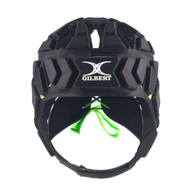 Casque Rugby Gilbert Fusion noir protection et confort | Rugby Approved Perpignan