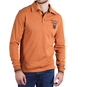 Polo Ruckfield Bleu Marine manches longues élégant | Rugby Approved Perpignan