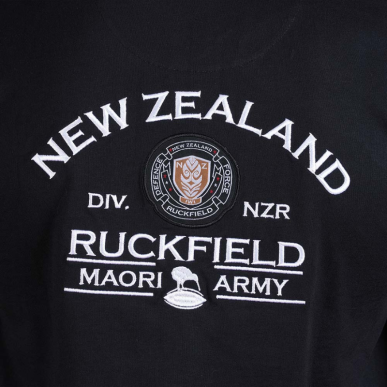 Polo Ruckfield Noir manches courtes New Zealand Army | Rugby Approved Perpignan