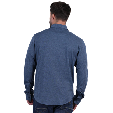 Chemise Bleu Chiné Ruckfield Members Club House | Rugby Approved Perpignan