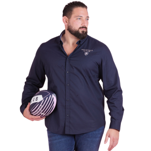 Chemise Bleu Marine Manches Longues Ruckfield Le Club | Rugby Approved Perpignan