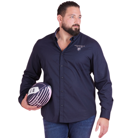 Chemise Bleu Marine Manches Longues Ruckfield Le Club | Rugby Approved Perpignan