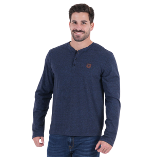 T-shirt Manches Longues Ruckfield Bleu Chiné | Rugby Approved Perpignan