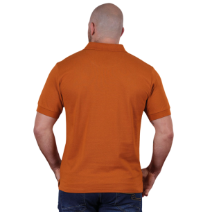 Polo Essentiel à manches courtes orange foncé