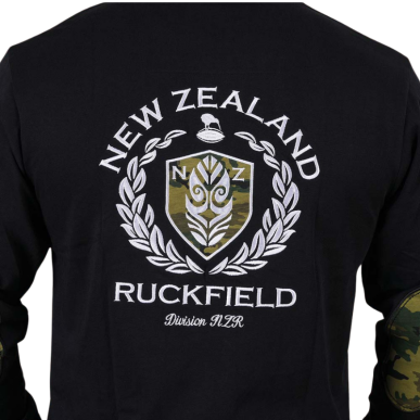 Polo Ruckfield New Zealand Noir homme | Rugby Approved Perpignan