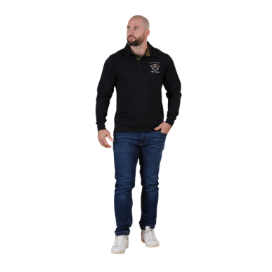 Polo Ruckfield New Zealand Noir homme | Rugby Approved Perpignan