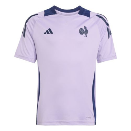 T-Shirt Entraînement FFR Enfant Violet 25/26 | Rugby Approved Perpignan
