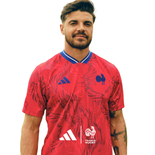 Maillot d'Echauffement Rouge XV de France Adidas 2025/2026