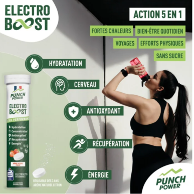 Electro Boost Fraise – Hydratation Sport | Rugby Approved Perpignan