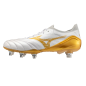 Crampons de rugby Mizuno Morelia Neo IV B Elite SI Blanc et doré Crampons de rugby Mizuno Morelia Neo IV B Elite SI Blanc et doré