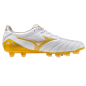 Crampons Mizuno Morelia Neo IV Pro FG Blanc et doré Crampons Mizuno Morelia Neo IV Pro FG Blanc et doré