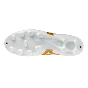 Crampons Mizuno Morelia II Club Blanc et doré