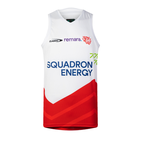Débardeur Dragons Saint-Georges Blanc Orange 2025/2026 | Rugby Approved Perpignan