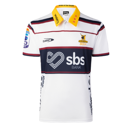 Maillot Away Highlanders Blanc 2025/2026 homme | Rugby Approved Perpignan
