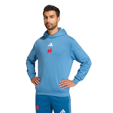 Sweat à capuche XV de France bleu 2025/2026 | Rugby Approved Perpignan