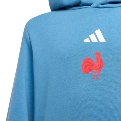 Sweat à capuche XV de France bleu enfant 2025/2026 | Rugby Approved