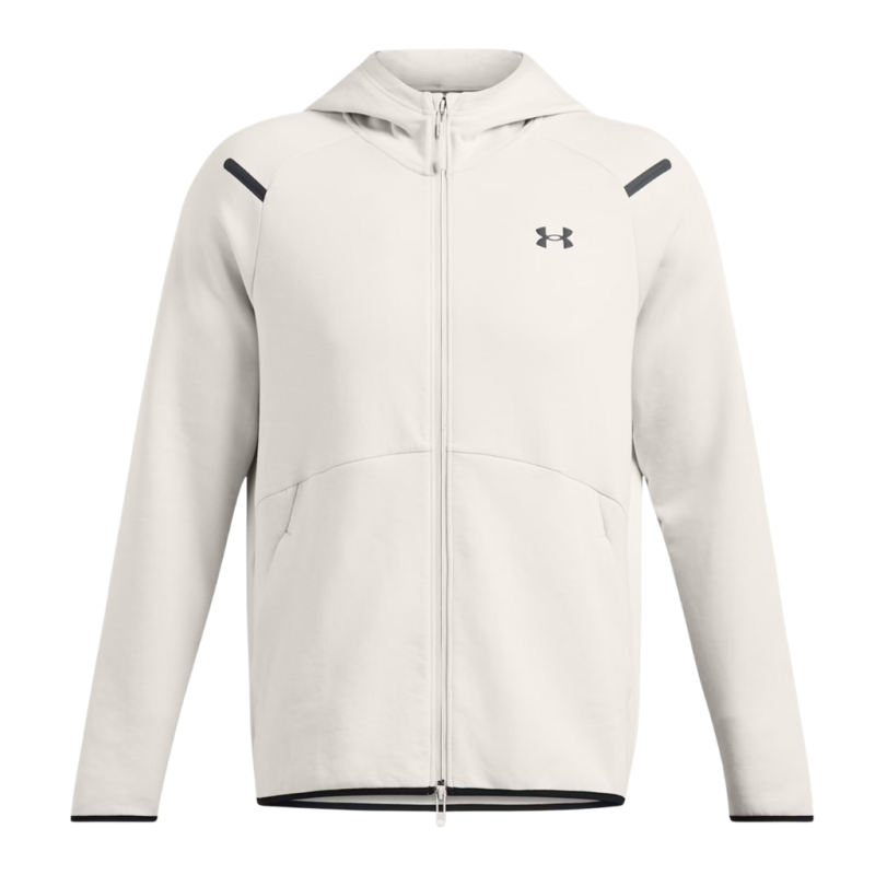 Sweat à capuche beige entièrement zippé Under Armour