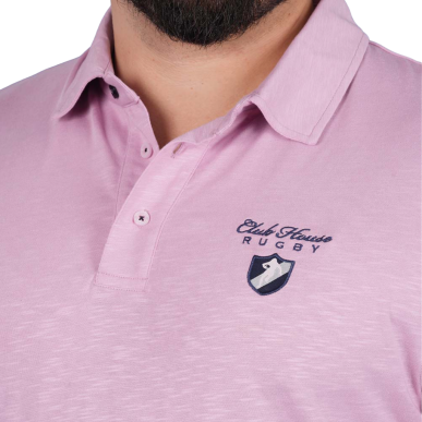 Polo parme manches courtes Ruckfield Members Rugby Club House | Rugby Approved Perpignan