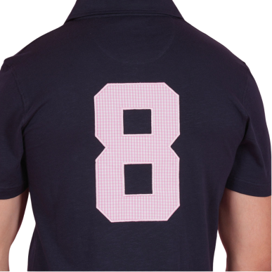 Polo bleu marine manches courtes Ruckfield Members Rugby Club House | Rugby Approved Perpignan