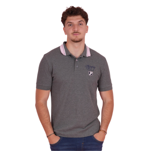 Polo gris clair manches courtes Ruckfield Members Club House Rugby | Rugby Approved Perpignan