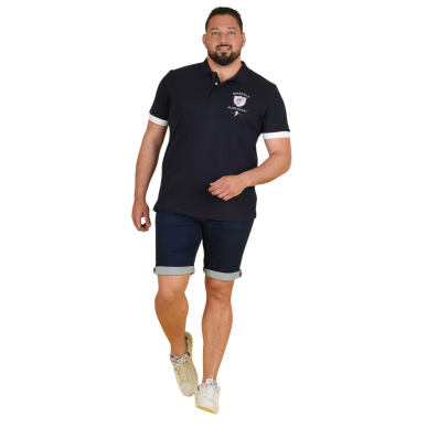Polo manches courtes Ruckfield x Astérix bleu marine | Rugby Approved Perpignan