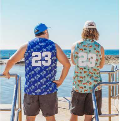 Débardeur Palmier Bleu BUDGY SMUGGLER Rugby Lifestyle | Rugby Approved Perpignan