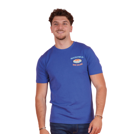T-shirt à manches courtes Ruckfield Maori Rugby bleu foncé | Rugby Approved Perpignan