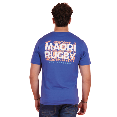 T-shirt à manches courtes Ruckfield Maori Rugby bleu foncé | Rugby Approved Perpignan