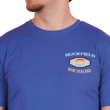 T-shirt à manches courtes Ruckfield Maori Rugby bleu foncé | Rugby Approved Perpignan