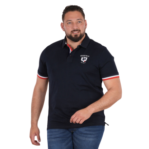 Polo à manches courtes Ruckfield French Rugby Club bleu marine | Rugby Approved Perpignan