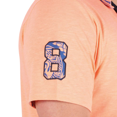 Polo à manches courtes Ruckfield Maori Rugby orange vif | Rugby Approved Perpignan