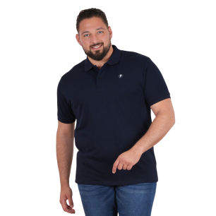 Polo bleu marine à manches courtes Ruckfield Essentiel | Rugby Approved Perpignan