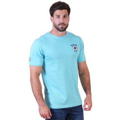 T-shirt Ruckfield French Rugby Club bleu turquoise | Rugby Approved Perpignan