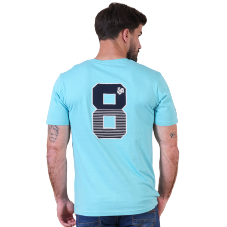 T-shirt à manches courtes Ruckfield French rugby club bleu turquoise