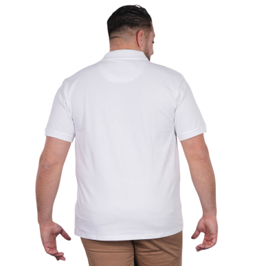 Polo blanc Ruckfield Essentiel à manches courtes | Rugby Approved Perpignan