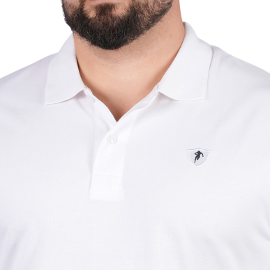 Polo blanc Ruckfield Essentiel à manches courtes | Rugby Approved Perpignan