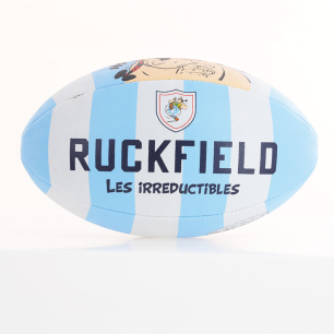 Ballon de rugby Ruckfield x Astérix bleu & blanc
