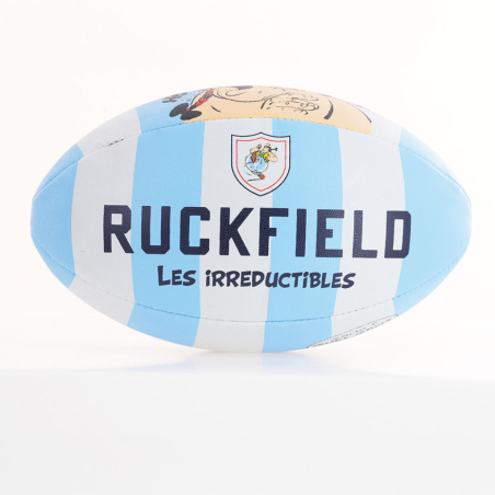 Ballon de rugby Ruckfield x Astérix bleu & blanc