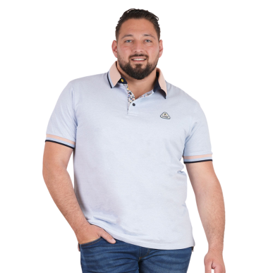 Polo bleu clair Ruckfield Flowers of Rugby | Rugby Approved Perpignan