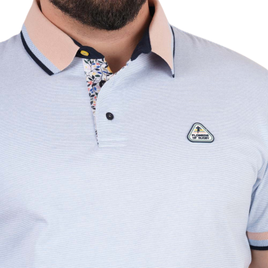 Polo bleu clair Ruckfield Flowers of Rugby | Rugby Approved Perpignan