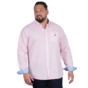 Chemise rose et blanche Ruckfield Le Club | Rugby Approved Perpignan