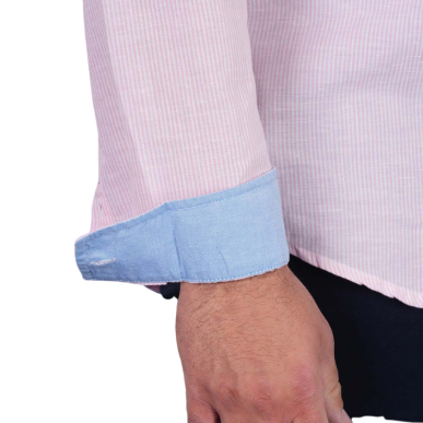 Chemise rose et blanche Ruckfield Le Club | Rugby Approved Perpignan