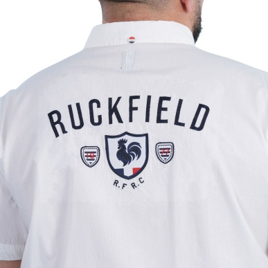 Chemisette Ruckfield French Rugby Club blanche | Rugby Approved Perpignan